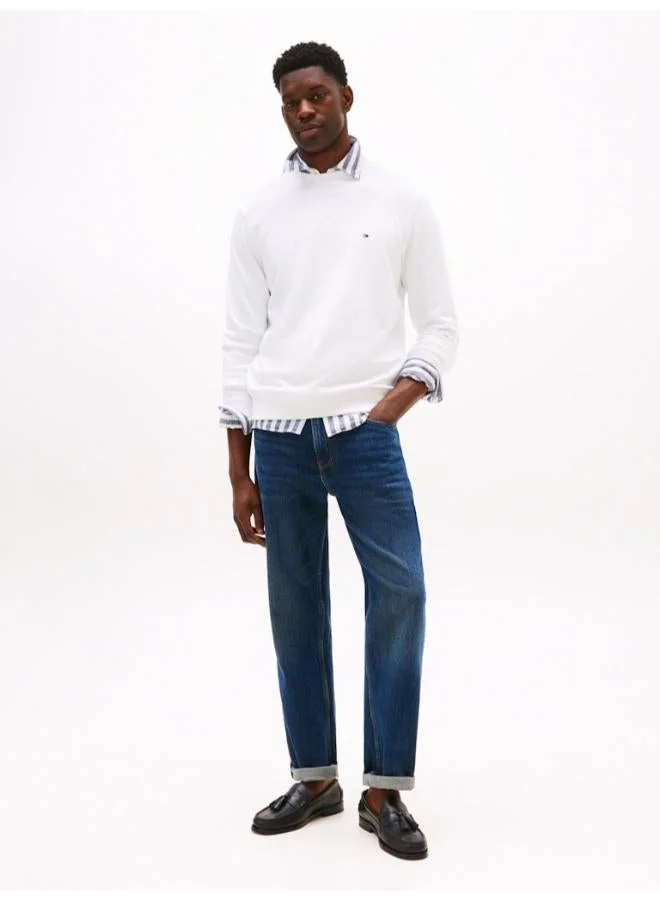 TOMMY HILFIGER  Flag Embroidery Crew Neck Sweatshirt for Men | Best Price UAE