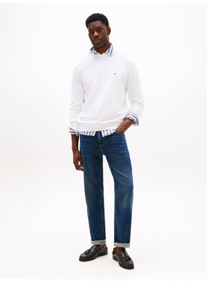 TOMMY HILFIGER Flag Embroidery Crew Neck Sweatshirt - Image 3