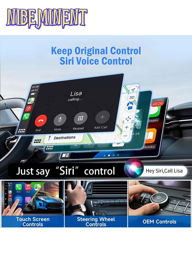 NIBEMINENT 2-in-1 Wireless CarPlay & Android Auto Adapter, Plug & Play CarPlay Dongle Converts Wired to Wireless, Fast Auto-Connect, 2.4G Delay + 5GHz dual chipset for iPhone & Android - Image 5