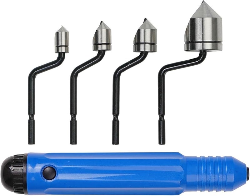 5Pcs Deburring Tool Kit with 90 Degree High Speed Steel Blades for Manual Metal Edge Finishing - Image 5