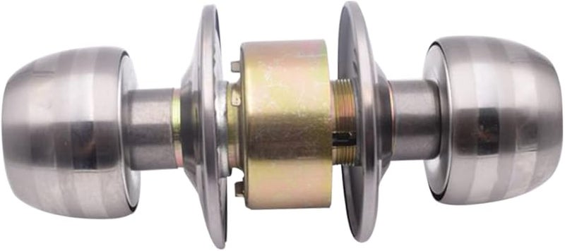 Stainless Steel Ball Door Lock Set with Keys Easy to Clean for Bathroom - Image 1