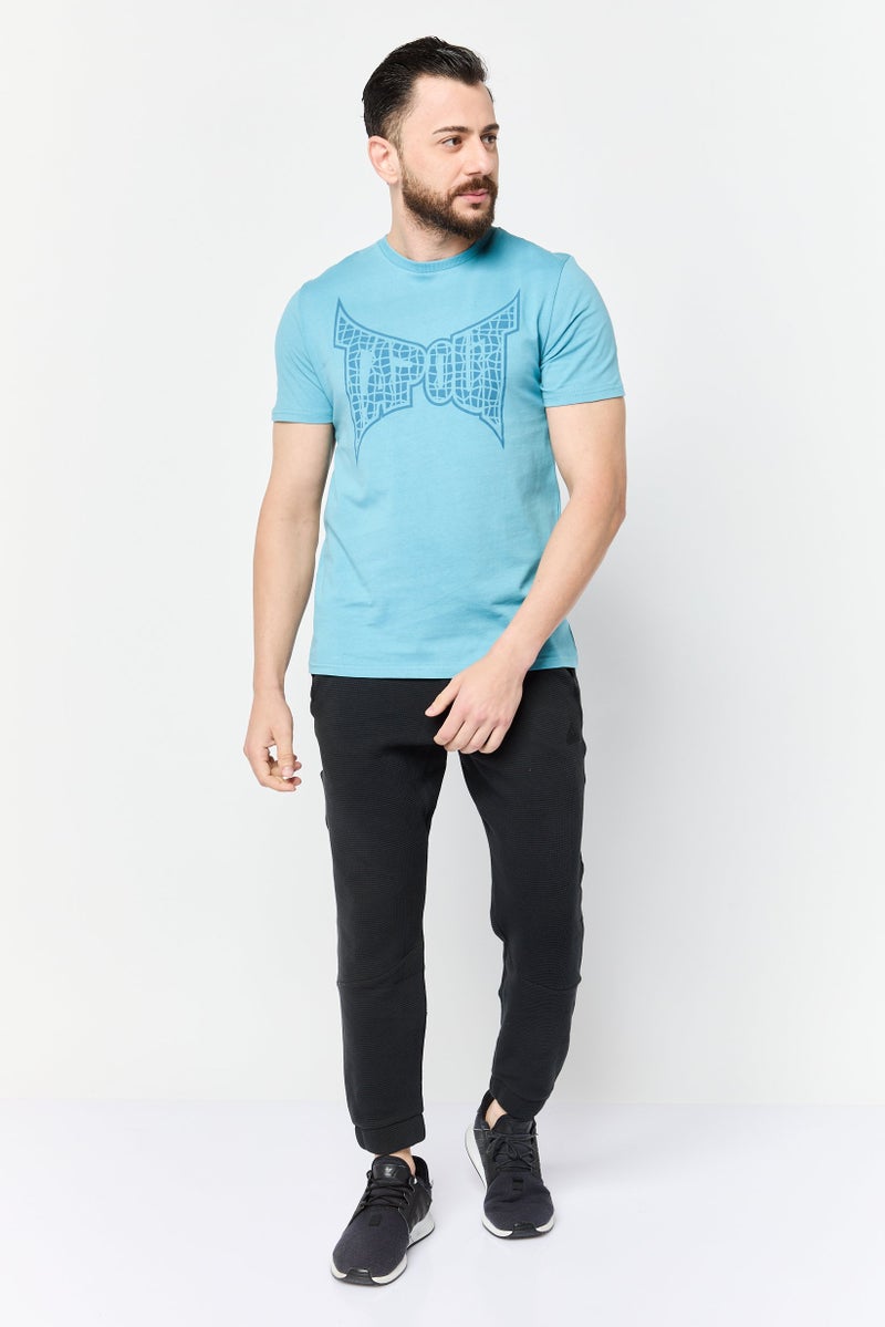 TapouT تي شيرت رياضي للرجال بأكمام قصيرة مناسب في الهواء الطلق، أزرق - Image 2