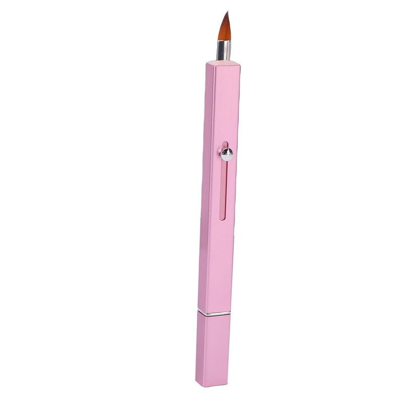 Retractable Lipstick Brush, Dual Head Makeup Brush with Cover, Lightweight Metal Handle, Ideal for Lip Liner, Concealer & Travel - Image 1