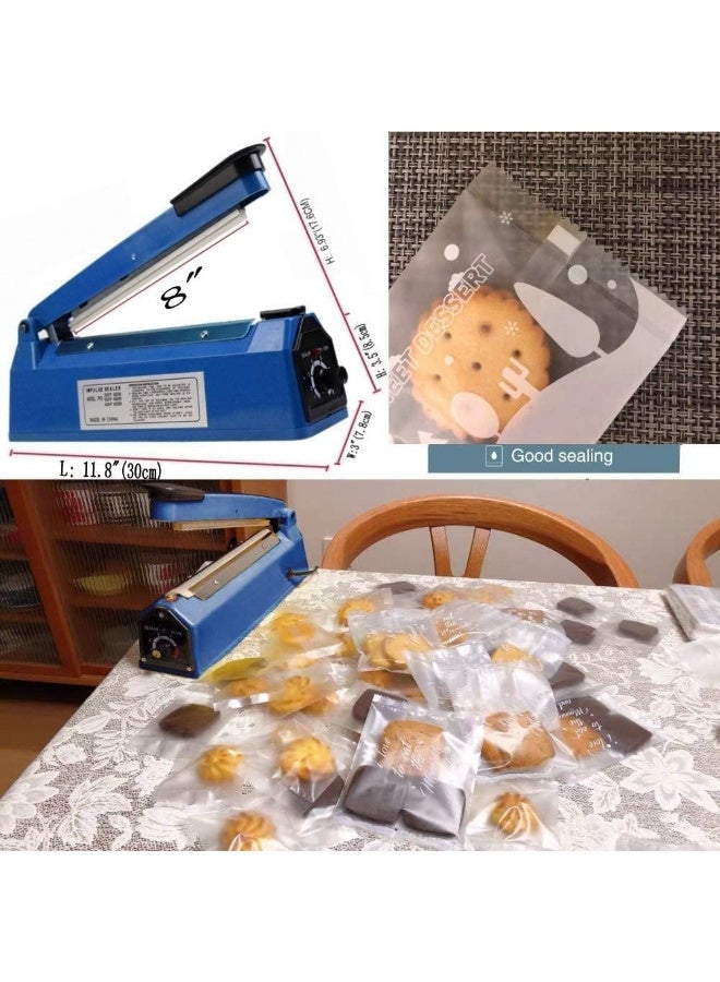 MOMENT Heat Sealer Machine Manual Bags Sealer Heat Sealing Machine 8 Inch Sealer Machine For Plastic Bags Pe Pp Bags With Extra Replace Element Grip  - Image 4