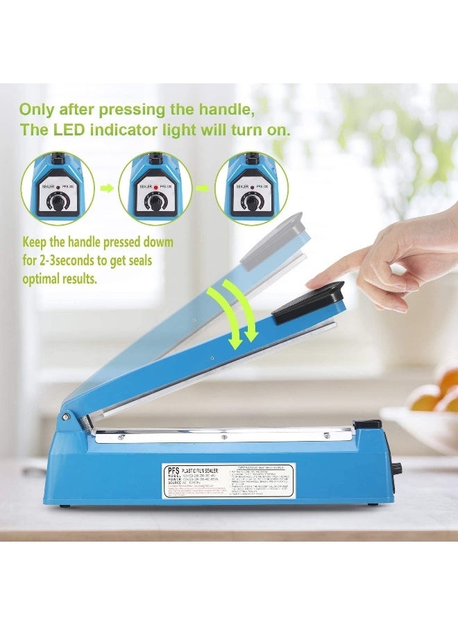 MOMENT Heat Sealer Machine Manual Bags Sealer Heat Sealing Machine 8 Inch Sealer Machine For Plastic Bags Pe Pp Bags With Extra Replace Element Grip  - Image 2