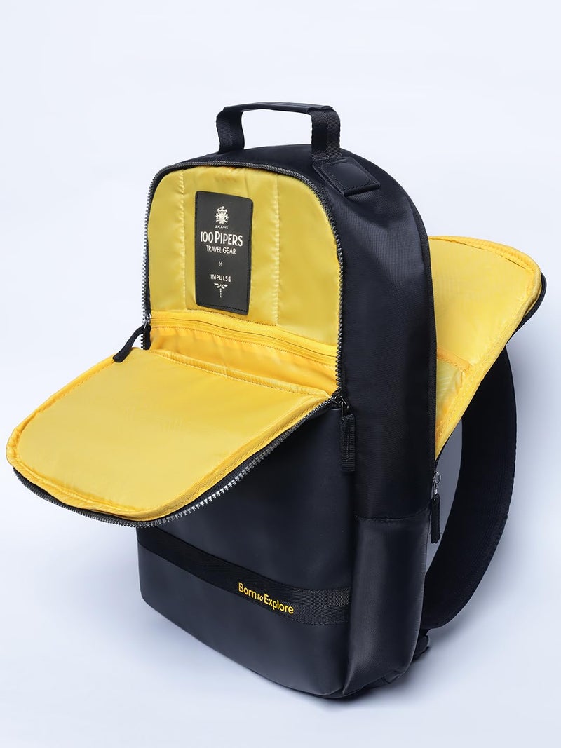 Impulse Classic Premium Business Backpack | Unisex Office Bag in Vegan Leather | 27L Water Resistant with 15.6" Laptop Sleeve, Anti-Theft Pocket & Padded Straps | Black - Image 2