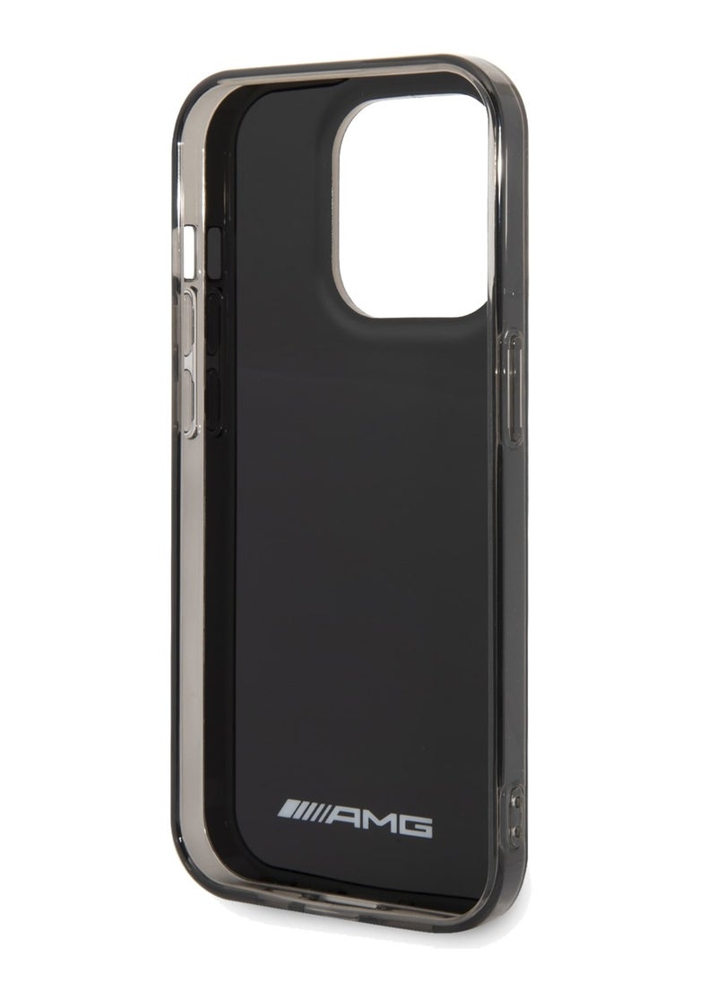 AMG - iPhone 14 Pro Case Frosted PC Back Cover with Expressive Graphic Design / Lifted Ring Case / Slim Profile / Easy Snap-On / Drop & Bumper Protection - Black - Image 1