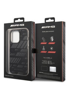 AMG iPhone 14 Pro Case Frosted PC Back Cover with Expressive Graphic Design / Lifted Ring Case / Slim Profile / Easy Snap-On / Drop & Bumper Protection - Black  - Image 4