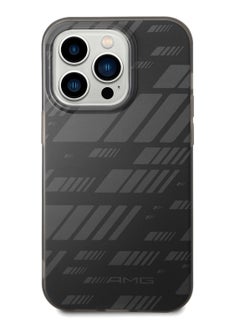 AMG iPhone 14 Pro Case Frosted PC Back Cover with Expressive Graphic Design / Lifted Ring Case / Slim Profile / Easy Snap-On / Drop & Bumper Protection - Black  - Image 3