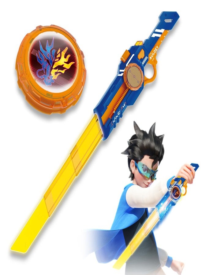 INFINITY NADO Spinning top Toy for Kids, Glowing battling top Toy with Telescopic Sword Launcher, battling top for Kids Boys Girls 5 6 7 8 9 10 11 12 Years Old and up, Fury Wave Dragon - Image 1