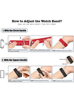 Ocean 1 Piece Apple Watch Ocean Band 49mm 45mm 44mm 42mm Soft Silicone Loop Strap For iWatch Series Ultra/8/7/SE/6/5/4/3/2/1 Red/Green  - Image 2