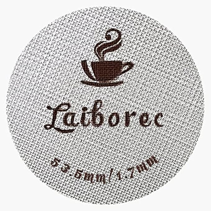 LAIBOREC Puck Screen 535Mm Espresso Filter Screen Reusable 316L Stainless Steel Coffee Lower Shower Screen Compatible With Espresso Machine 54Mm Portafilter Basket 17Mm Thickness 150m