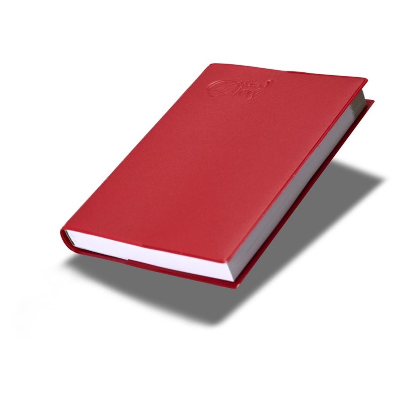 FIS 2026 Pocket Diary, 75x105mm Pocket Size, Soft PVC Jacket Cover, 2 Days a Page Format, Arabic/English, 60gsm White Paper, Maroon Cover - FSDI09AE26MR - Image 1