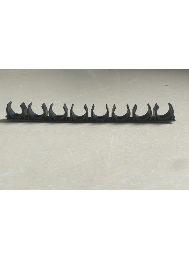 U-shaped Buckle 4/6/8/10/12/14/16MMPU Tracheal Clamp Multi-tube Clamp Seat Nylon Fixed Row Groove Pipe Clamp-Specification Model:Black Splicing Model Tma-20mm 8 Digits