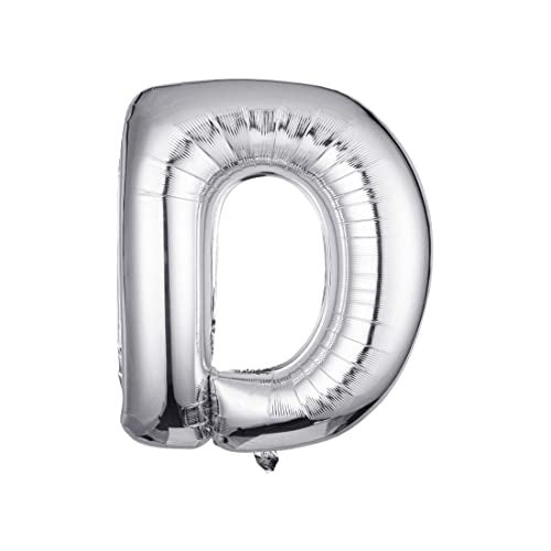 JUST PARTY Silver Letters Alphabets Foil Balloons for Birthday/Anniversary/Bachelorette/Wedding/Farewell & Other Ocassions, Make Your Own Custom Phrase - Image 1