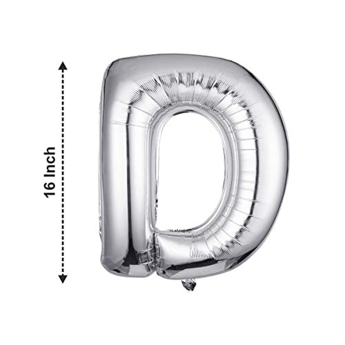 JUST PARTY Silver Letters Alphabets Foil Balloons for Birthday/Anniversary/Bachelorette/Wedding/Farewell & Other Ocassions, Make Your Own Custom Phrase - Image 3