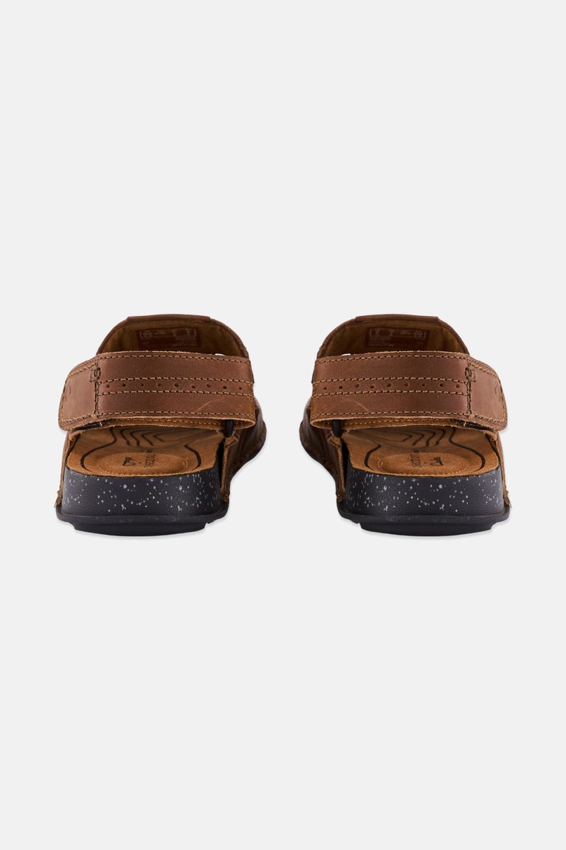 clarks Men Standard Velcro Closure Sandal, Brown - Image 2