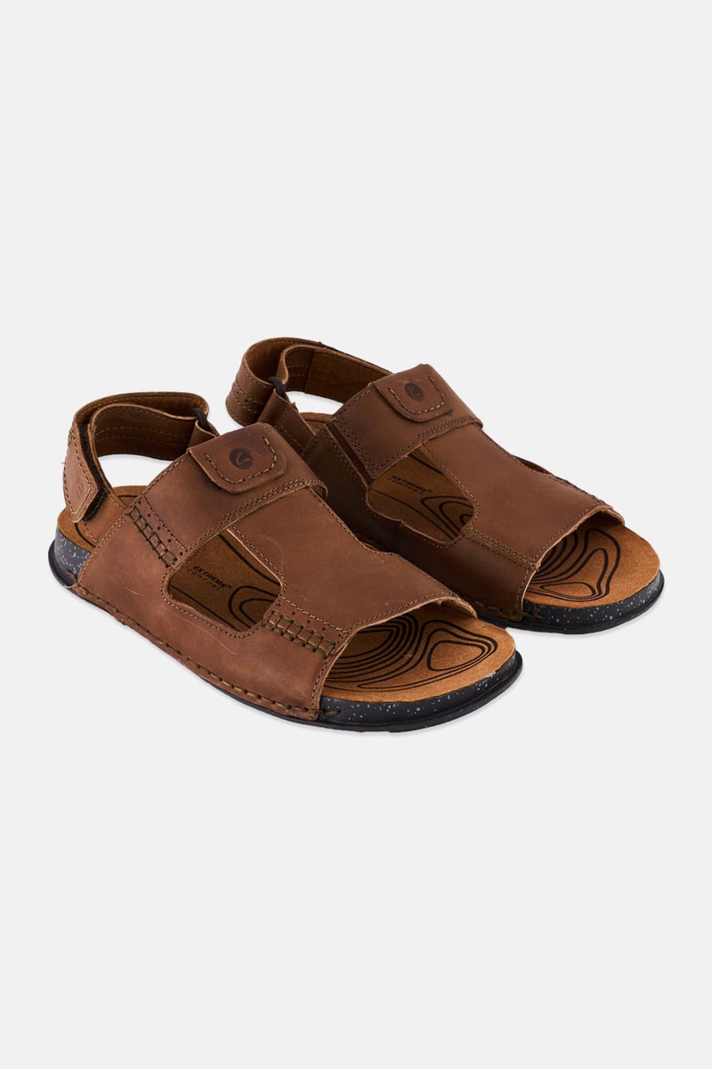 clarks Men Standard Velcro Closure Sandal, Brown - Image 1