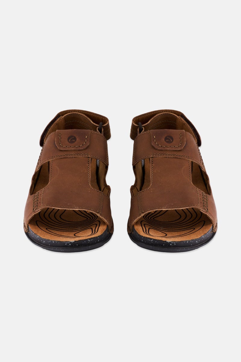 clarks Men Standard Velcro Closure Sandal, Brown - Image 4