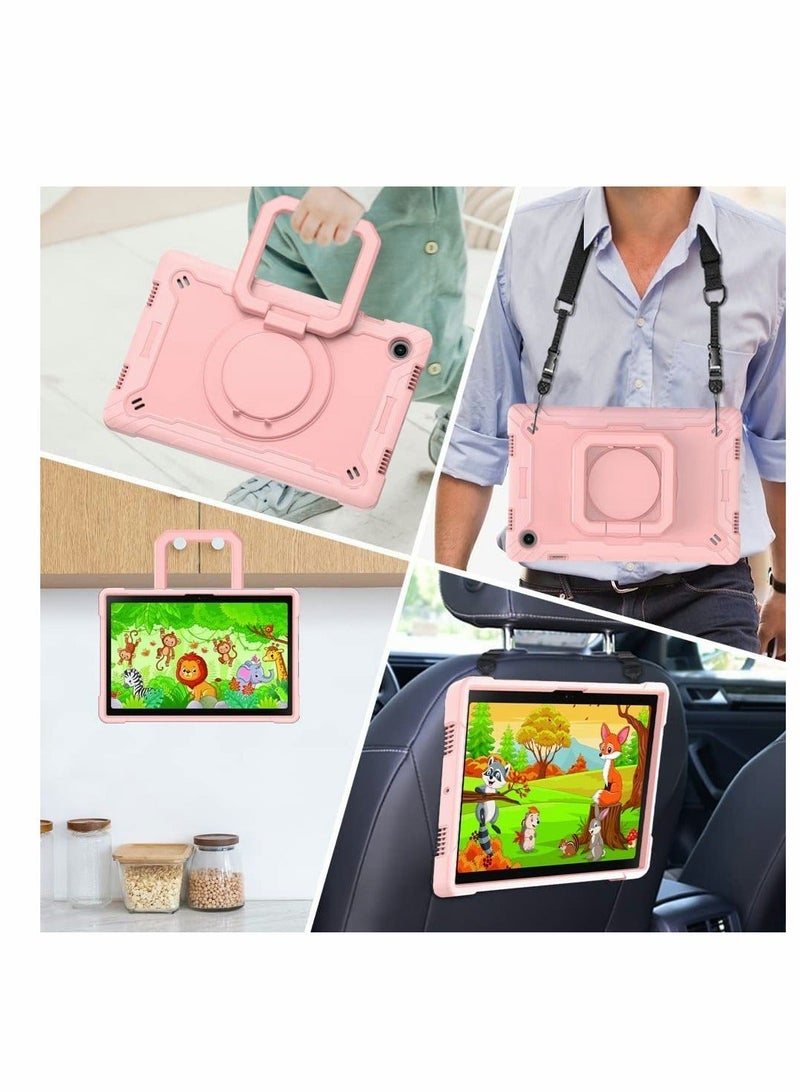 جراب مناسب لهاتف Samsung Galaxy Tab A8 مقاس 10.5 بوصة 2022 SM X200 X205 X207 شديد التحمل ومقاوم للصدمات ومقبض دوار 360 قابل للطي للأطفال - Image 4
