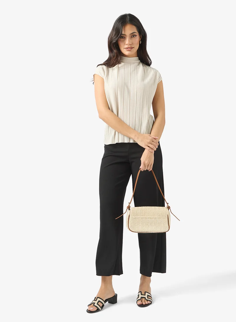 VERO MODA  Vmaurora Tie Neck Capsleeve Top for Women | Best Price UAE