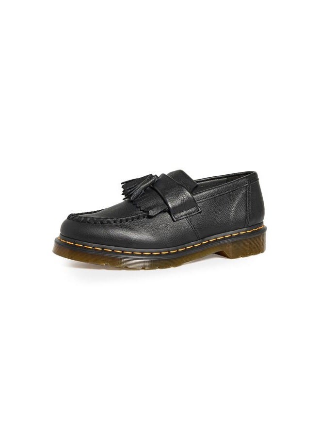Dr. Martens Womens Adrian Tassle Loafer, Virginia Black, 8 - Image 1