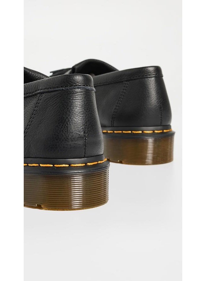 Dr. Martens Womens Adrian Tassle Loafer, Virginia Black, 8 - Image 5
