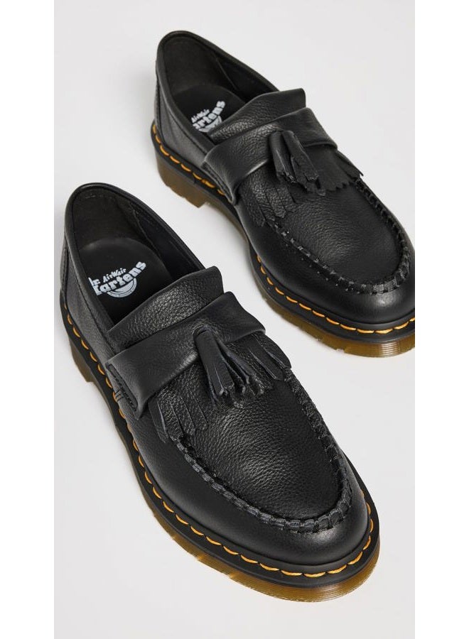 Dr. Martens Womens Adrian Tassle Loafer, Virginia Black, 8 - Image 4