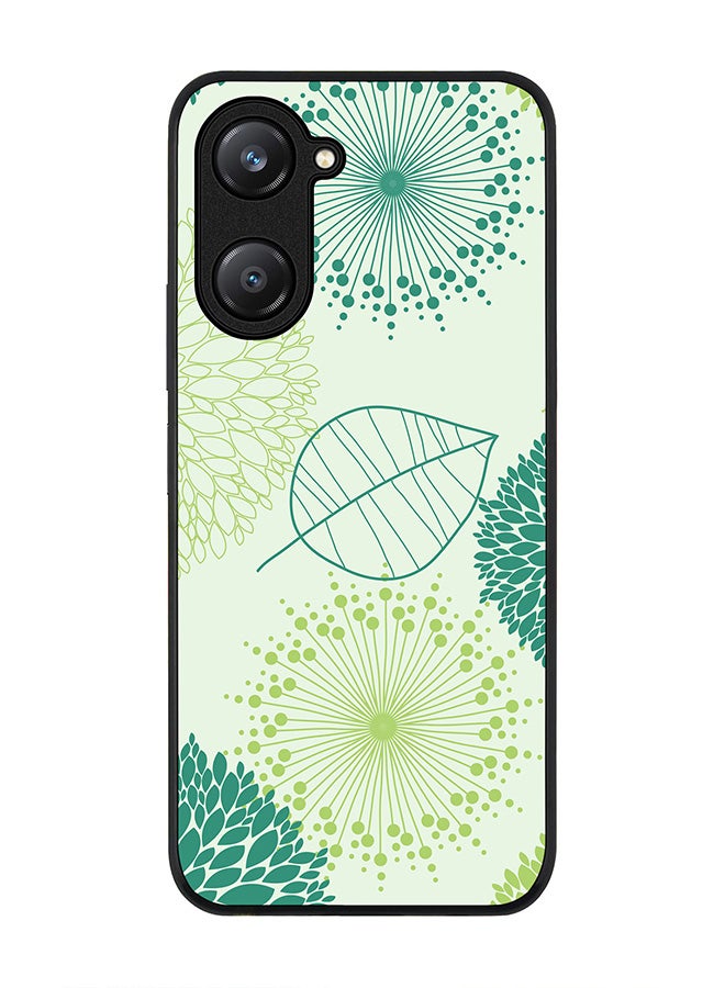 Stylizedd Rugged Black edge case for Vivo Y28s 5G / Vivo Y18 4G /Vivo Y03 4G, Slim fit Soft Case Flexible Anti Drop TPU Gel Thin Cover -  Single Leaf - Image 1