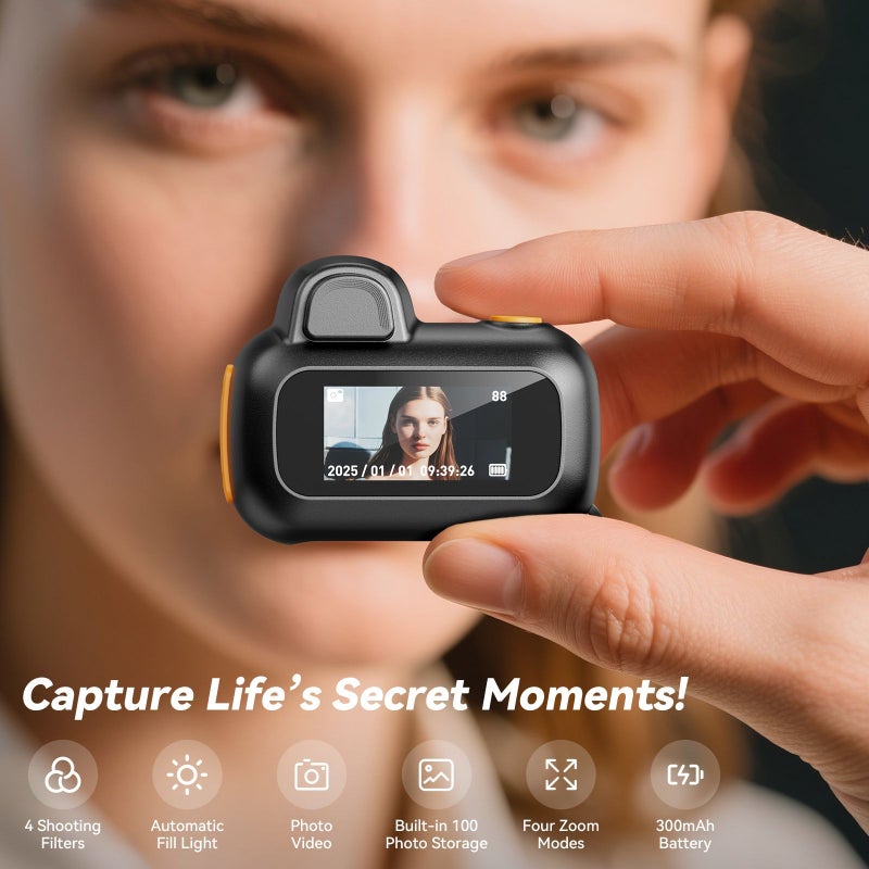 MC6 Mini Camera 1080P HD Recorder Keychain Camcorder 64GB Card Travel Vlog Night - Image 3