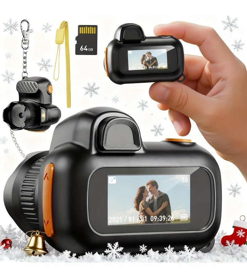 MC6 Mini Camera 1080P HD Recorder Keychain Camcorder 64GB Card Travel Vlog Night - Image 1
