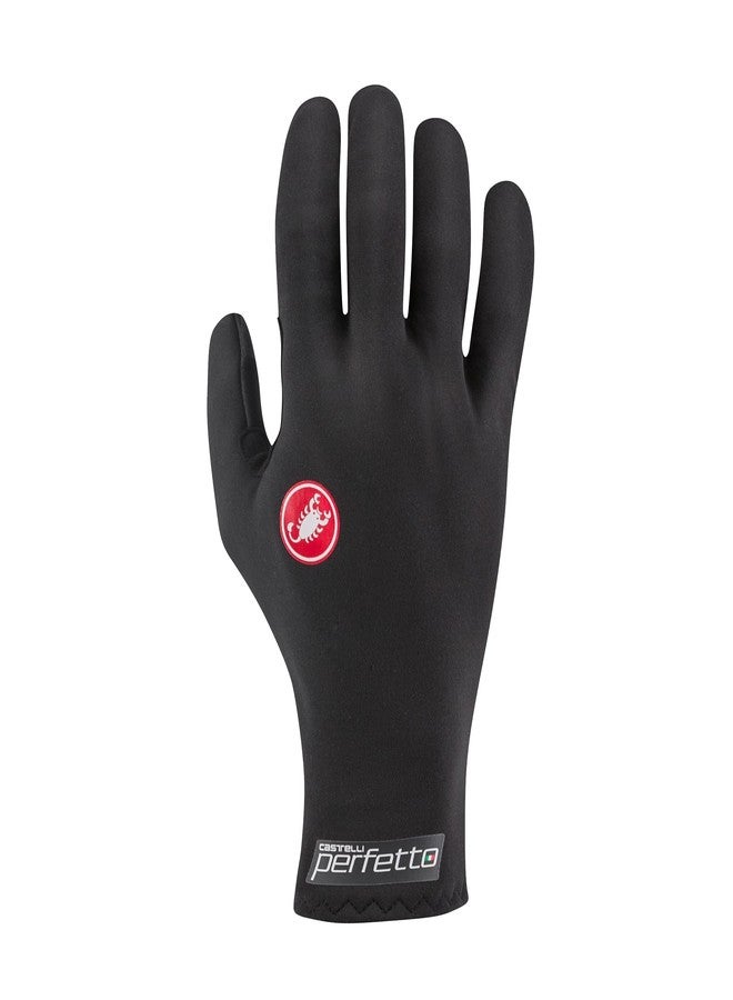 CASTELLI Men’s Perfetto ROS 2 Glove, Windproof Cycling Gloves, Median Nerve Protection, Touchscreen Compatible & Grip Zones - Black - X-Large - Image 1