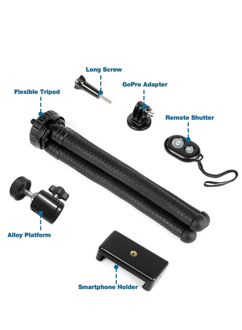 Womdee Flexible Cell Phone Tripod with Wireless Remote and Universal Clip - Image 2