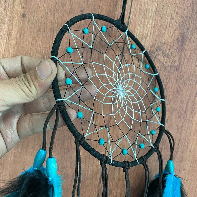 Awlee Blue Dream Catchers For Boys Handmade Dreamcatchers Kids Bedroom Wall Hanging Decoration Art Ornament Craft Gift - Image 4