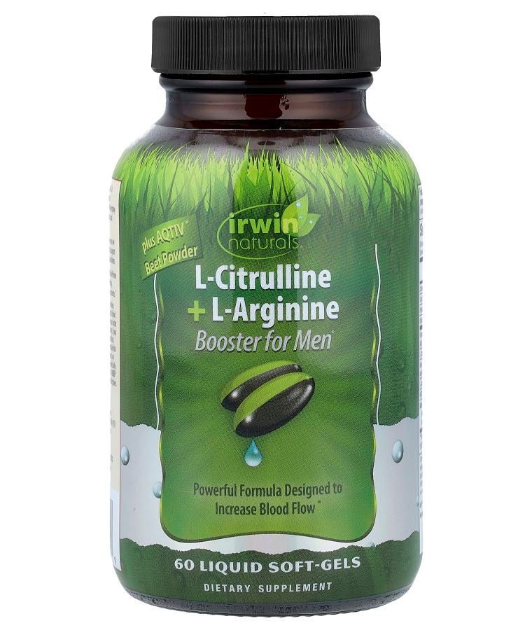 L-Citrulline + L-Arginine Booster for Men 60 Liquid Soft-Gels