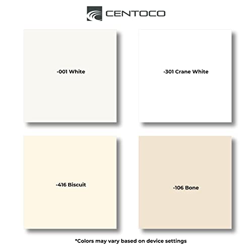 Centoco Elongated Toilet Seat Soft Close, Closed Front with Cover, Molded Wood, Made in the USA, 900SC-001, White - Image 3