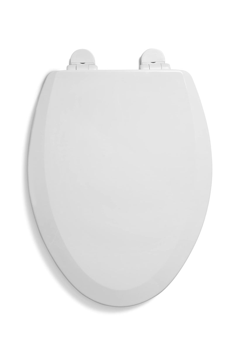 Centoco Elongated Toilet Seat Soft Close, Closed Front with Cover, Molded Wood, Made in the USA, 900SC-001, White - Image 4