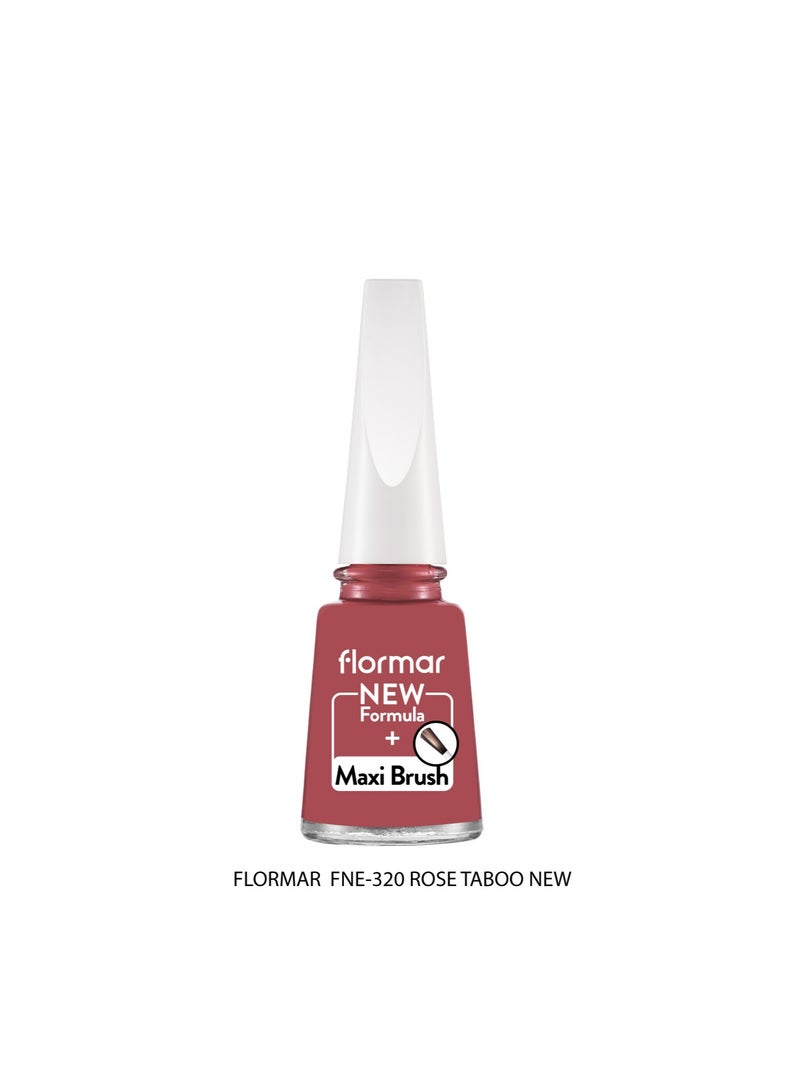 Flormar Classic Nail Enamel With New Improved Formula And Thicker Brush - 320 Rose Taboo 320 Rose Taboo