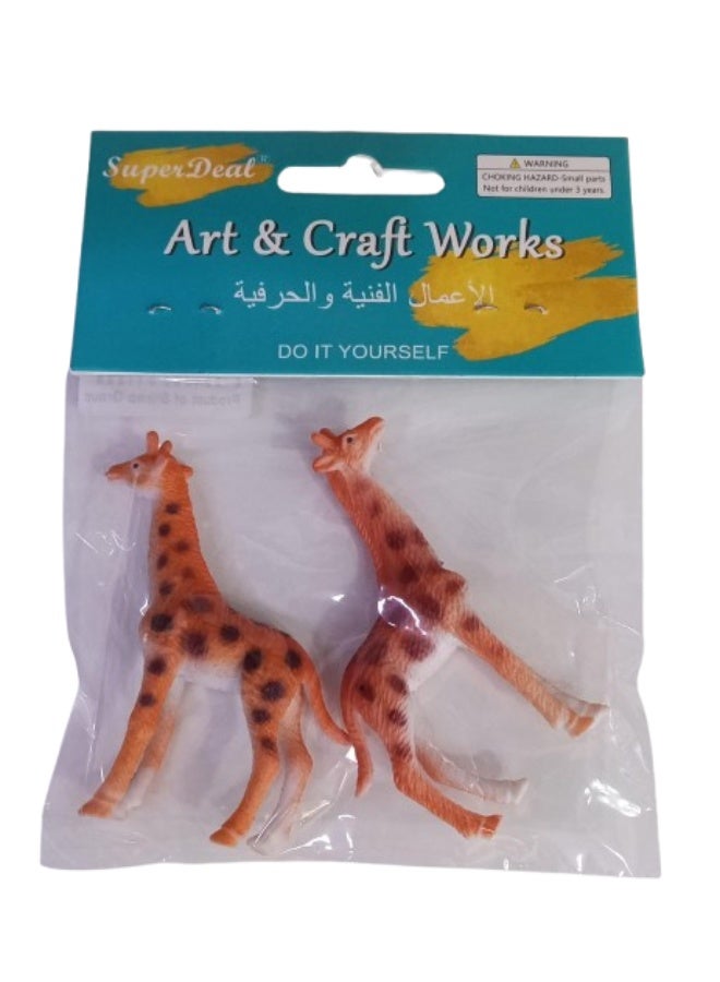 Art & Craft Works DIY Craft Miniature Girafee Toy Figures Set