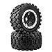 GLOBACT MX43 15 RC Tires PreInstalled ScrewLock Monster Truck Tires with 24mm Hex Adapter Compatible with Traxxas 15 XMaxx 8S 16 XRT 8S Arrma 15 Kraton 8S Outcast 8S White 2Pcs - Image 2