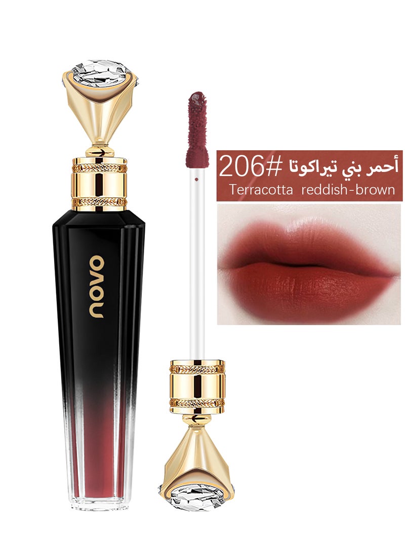 Novo Queen's Vintage Velvet Lip Glaze, Moisturizing No-Sticky Lightweight Long Lasting Waterproof Mist Face Lip Gloss, Matte Velvet Lip Stains Lip Tint for Women  - Image 1