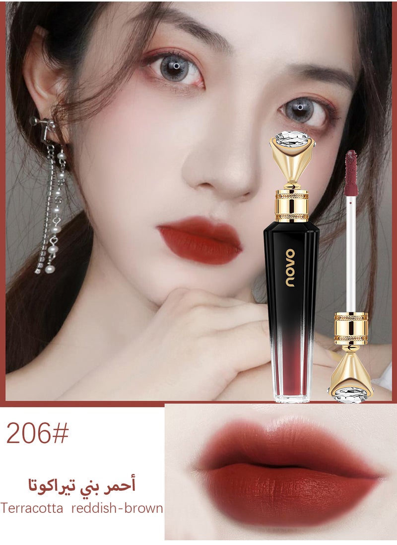 Novo Queen's Vintage Velvet Lip Glaze, Moisturizing No-Sticky Lightweight Long Lasting Waterproof Mist Face Lip Gloss, Matte Velvet Lip Stains Lip Tint for Women  - Image 2