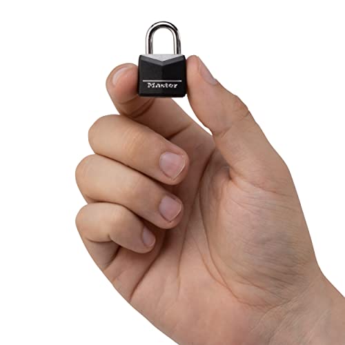 Master Lock 121T Padlock, Covered Aluminum Lock, 3/4 in. W, Black, 1-Pack, 2-Count - Image 4