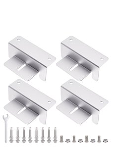 Excefore Solar Panel Mounting Bracket, 4Pcs Aluminum Solar Panel Z Brackets with Nuts and Bolts, Roof Solar Panel Bracket for RV, Boat, Wall, Caravans, Yacht and Other Off Gird Installation  - Image 1