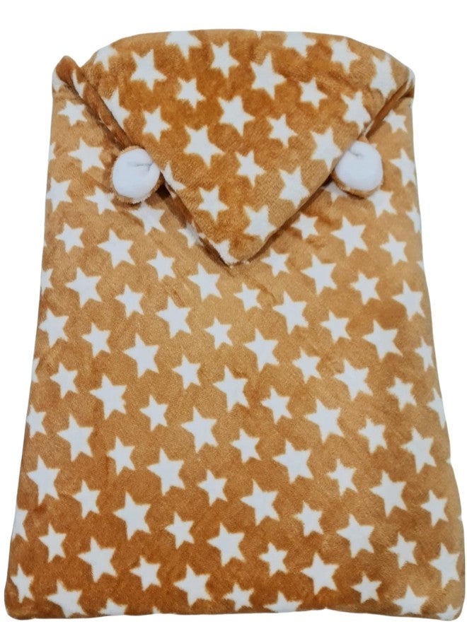 First Kick Baby Velvet Blankets New Born Pack of Hooded Supersoft Durable 3 Layered Quilt Blanket for Baby Boy and Baby Girl - Image 2