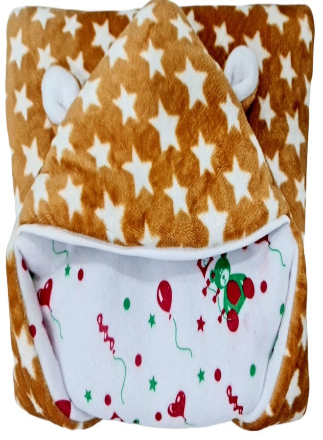 First Kick Baby Velvet Blankets New Born Pack of Hooded Supersoft Durable 3 Layered Quilt Blanket for Baby Boy and Baby Girl - Image 3