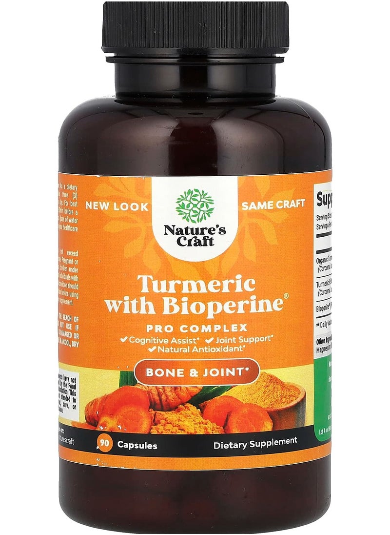 Nature's Craft Turmeric With BioPerine®, 90 Capsules 