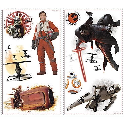 STAR WARS RoomMates Star Wars The Force Awakens Ep VII Ensemble Cast Peel and Stick Wall Decals - Image 4