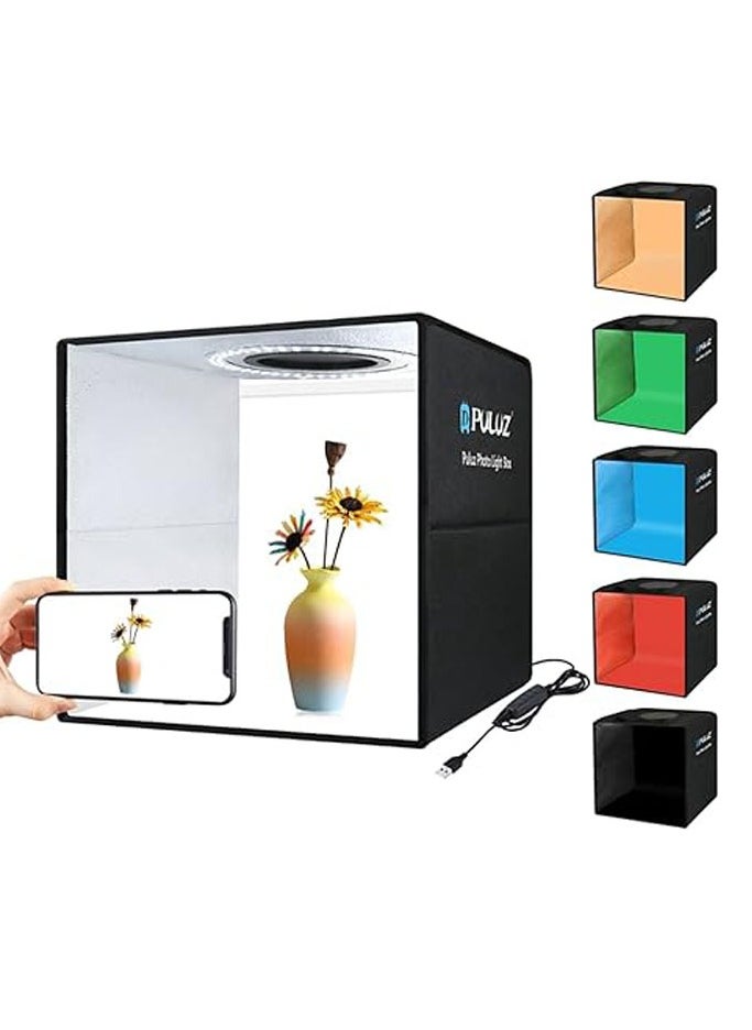 PULUZ 11.8 Inch/11.8 Inch Portable Folding Camping Tent for Product Display Small Photo Studio Camping Tent Box Kit with 6 Color Background for DSLR Dual Camera Mobile Phone Photography  - Image 2