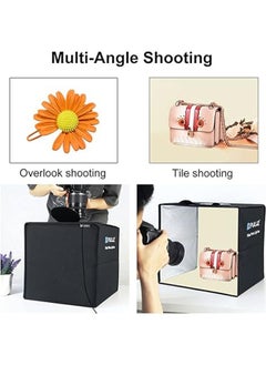 PULUZ 11.8 Inch/11.8 Inch Portable Folding Camping Tent for Product Display Small Photo Studio Camping Tent Box Kit with 6 Color Background for DSLR Dual Camera Mobile Phone Photography  - Image 4